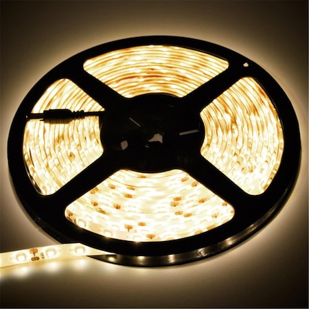 16.4 Ft. Warm White 300 LEDs Light SMD3528 On-Off Switch Control Kit 110V Plug - LED Strip Lighting